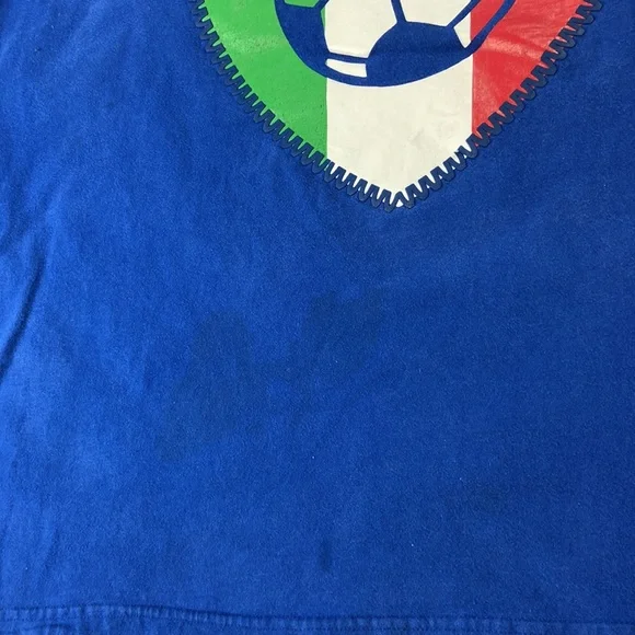Gentleman Italian Short Sleeve Shirt Blue Size XL - futbol / Soccer — Italia #4 - Picture 6 of 13